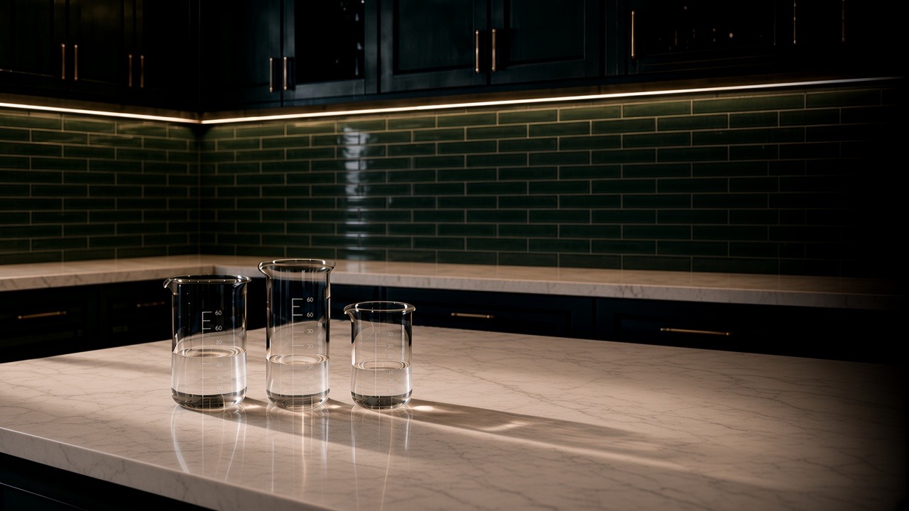 Lyotide Scientific laboratory bench with research glassware